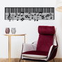 Wallity Piano - M121 Escultura de Pared de Metal Negra